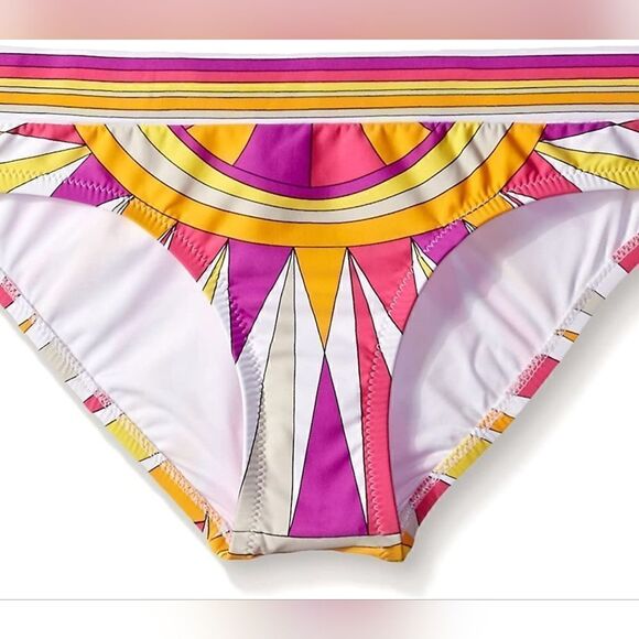 Trina Turk Fiji Feathers Bikini Bottoms Size 6 - Picture 6 of 7